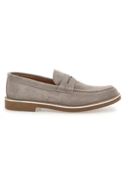 Mocassini taupe in suede Made in Italy Pittarello 115