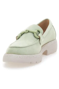 Mocassini Verde Pastello Con Morsetto Le Havre Paris 230052