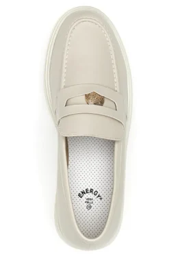 Mocassino Beige e Dettagli Oro Energy 1303