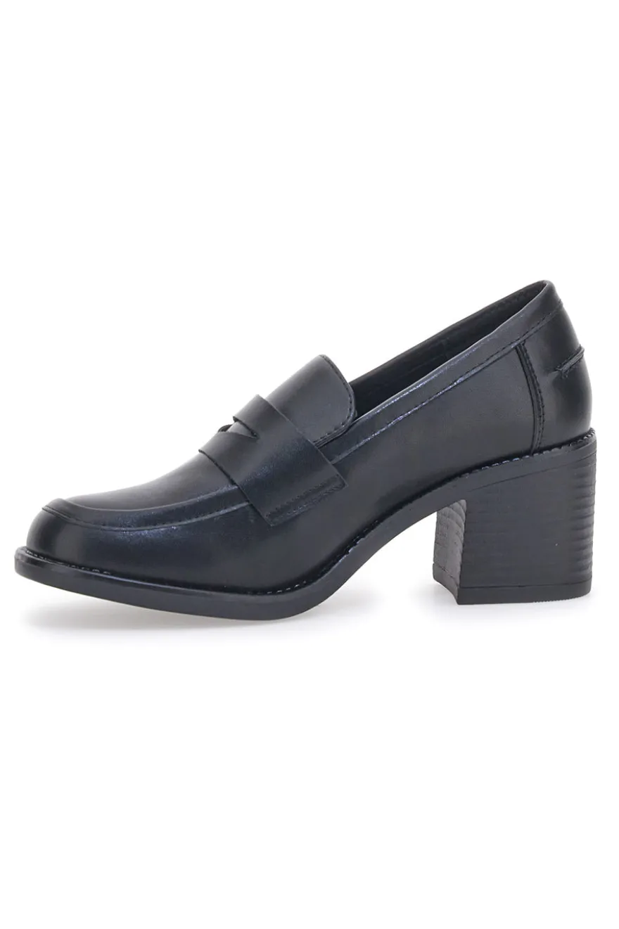 Mocassino con Tacco Nero Energy 170