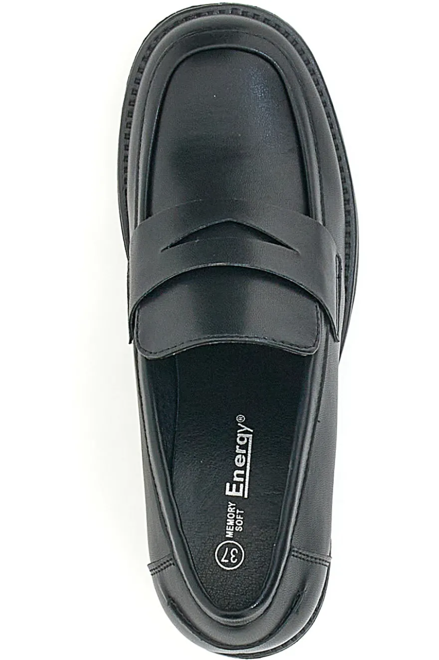Mocassino con Tacco Nero Energy 170