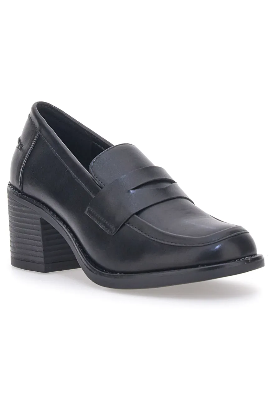 Mocassino con Tacco Nero Energy 170