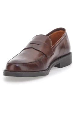 Mocassino Marrone Vera Pelle Longford 711
