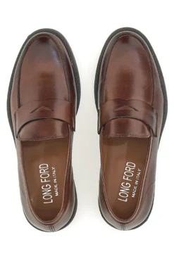 Mocassino Marrone Vera Pelle Longford 711