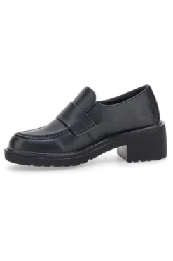 Mocassino Nero con Tacco Galia 2200115