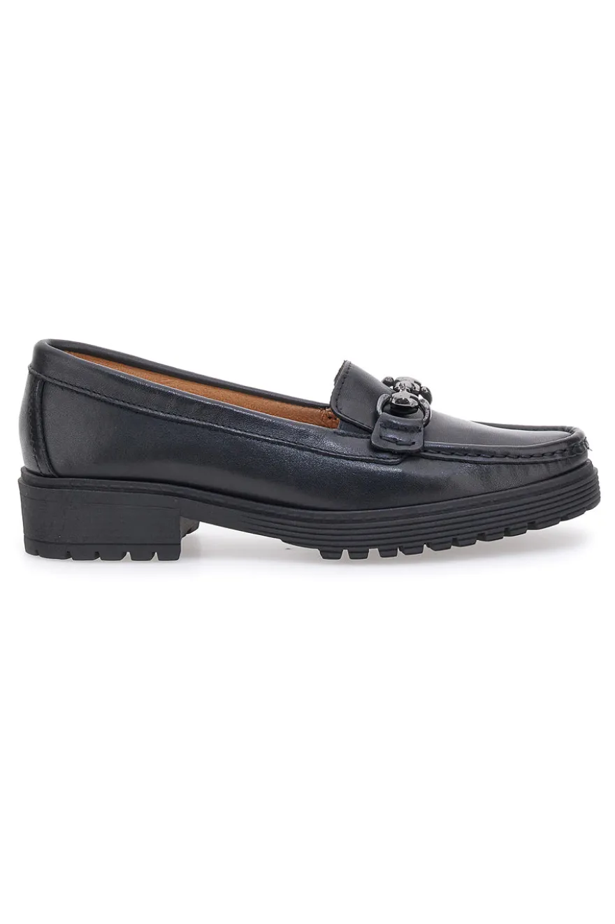 Mocassino nero in vera pelle PITTARELLO FOCUS 8300