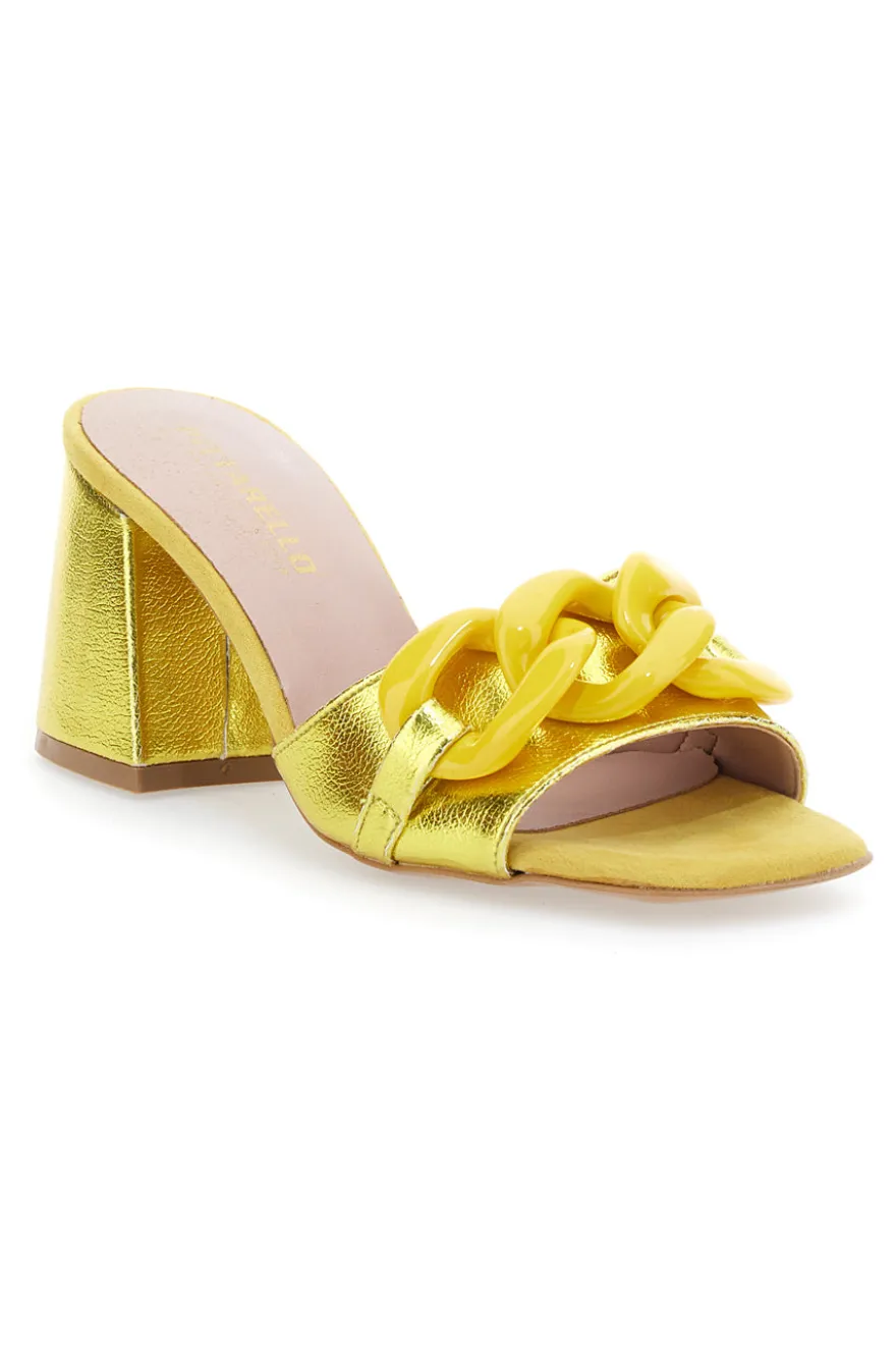 Mules Chic Pittarello 0148 Giallo Metallizzato