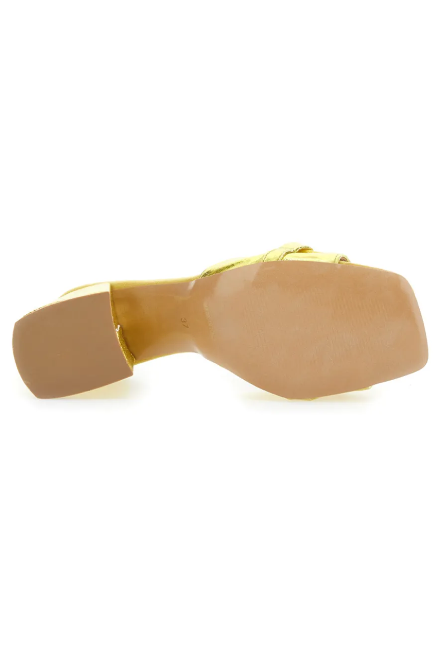 Mules Chic Pittarello 0148 Giallo Metallizzato