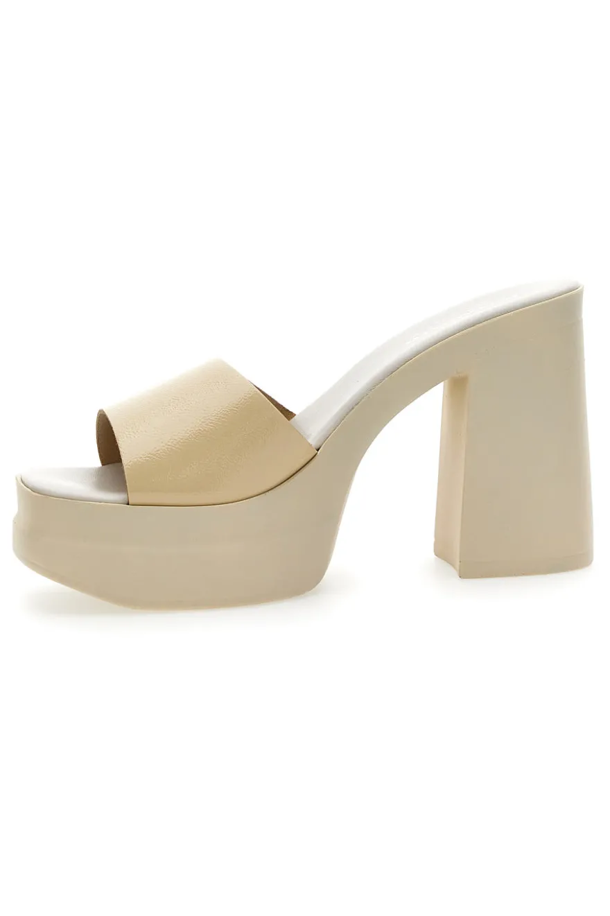 Mules Platform Pittarello 3853 Beige
