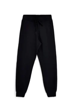 Pantalone Nero in Felpa con Coulisse e Polsini Skechers W03PT49