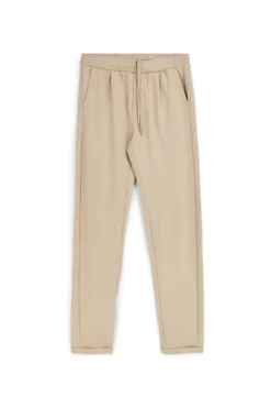 Pantaloni beige tessuto in morbida maglia piqué tasche laterali Pittarello tierra PT-M-T-9077