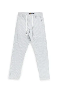 Pantaloni bianco azzurro a righe U.s.grand polo US61104M
