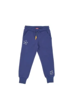 Pantaloni blu con polsini alle caviglie PITT KIDS 6009
