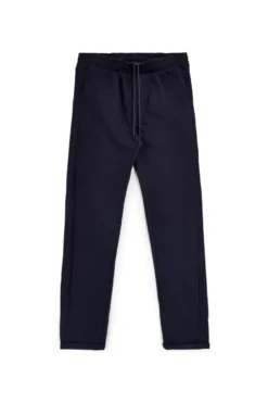 Pantaloni blu tessuto in morbida maglia piqué tinta unita Pittarello tierra PT-M-T-9078