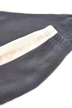 Pantaloni grigio antracite con bande laterali e stampa beige Pitt Kids PT-KP-8020