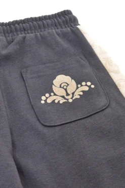Pantaloni grigio antracite con bande laterali e stampa beige Pitt Kids PT-KP-8020