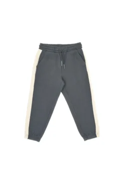 Pantaloni grigio antracite con bande laterali e stampa beige Pitt Kids PT-KP-8020