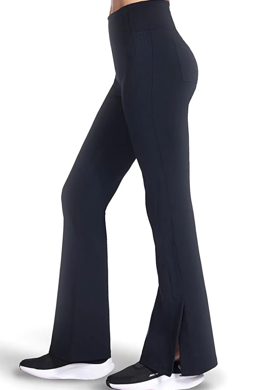 Pantaloni neri a zampa in tessuto GO FLEX™ Skechers PT216