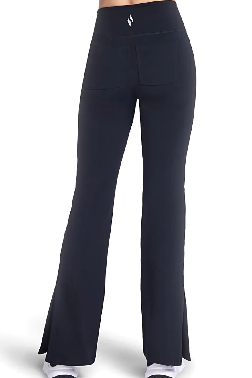 Pantaloni neri a zampa in tessuto GO FLEX™ Skechers PT216