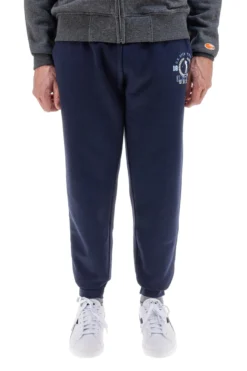 Pantaloni tuta blu in cotone e poliestere con stampa frontale U.S. Golf Club F105