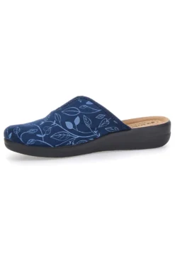 Pantofola blu con fantasia floreale e sottopiede anatomico Inblu 49CF