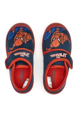 Pantofola con Velcro Blu Disney Spiderman