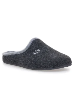 Pantofole antracite in feltro con profilo grigio Superga S10S225