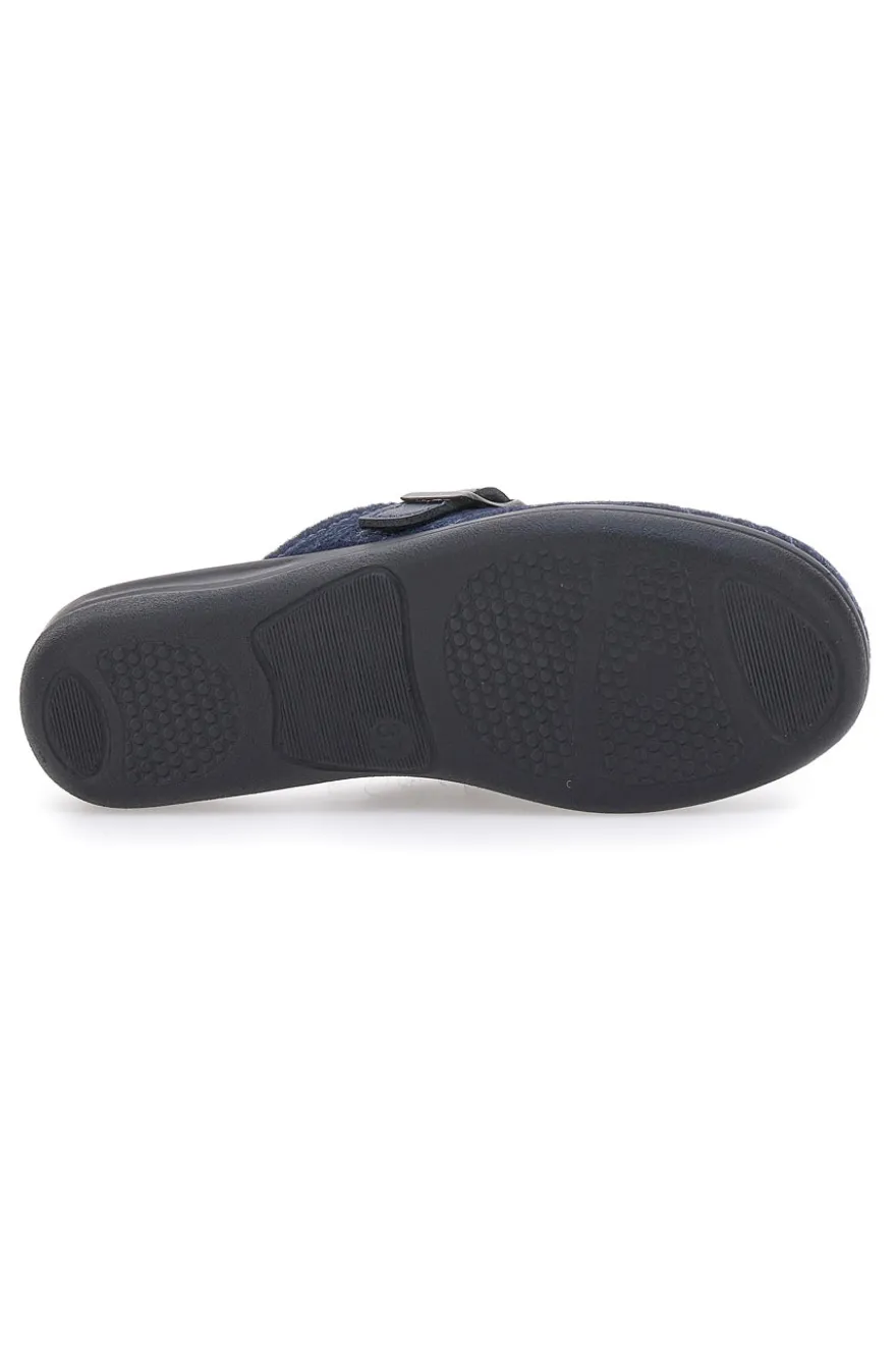 Pantofole blu con fibbia e plantare comfort Inblu 50 CF