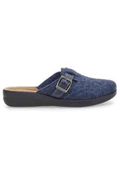 Pantofole blu con fibbia e plantare comfort Inblu 50 CF