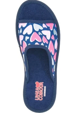 Pantofole Blu con Punta Aperta Linea Comoda 7227