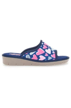 Pantofole Blu con Punta Aperta Linea Comoda 7227
