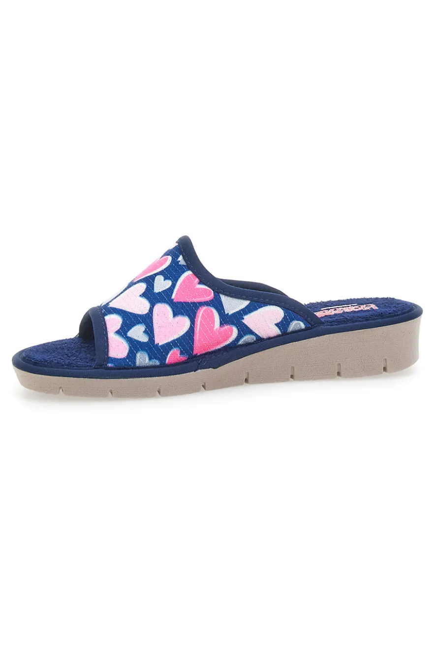 Pantofole Blu con Punta Aperta Linea Comoda 7227