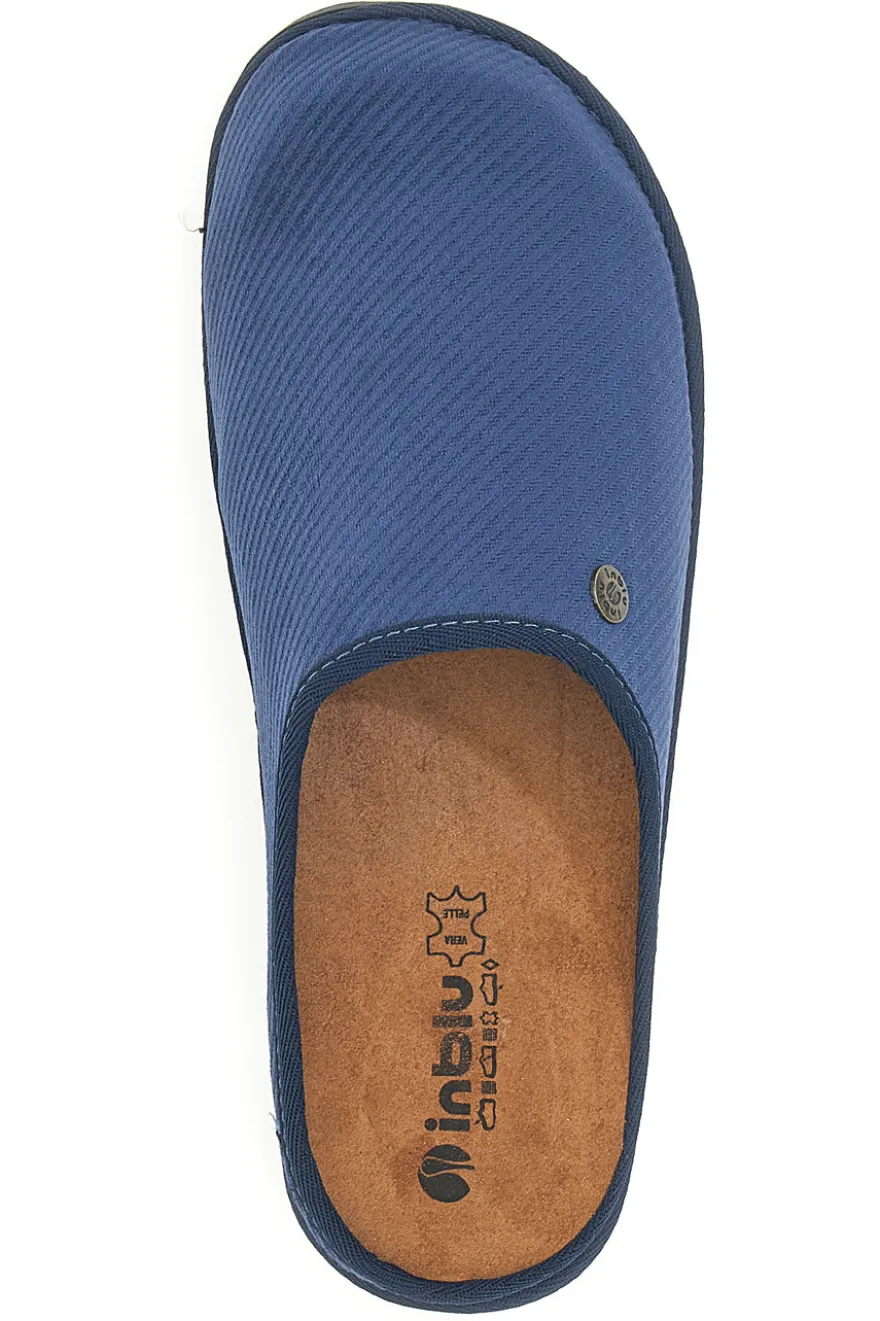 Pantofole blu in tessuto con suola flessibile Inblu 26 SI