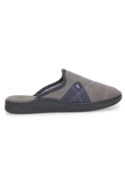 Pantofole color fango con dettagli blu e suola comfort Jerpoint NR35AR