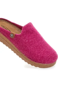 Pantofole fucsia in feltro con suola comfort Plocadi 11902LO