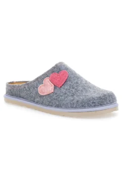 Pantofole grigie con cuori colorati INBLU 37 CS