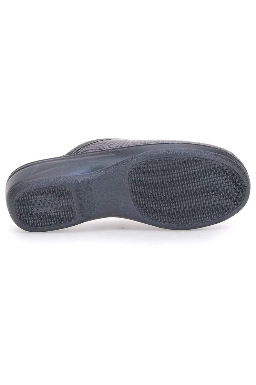 Pantofole grigie con fantasia circolare INBLU 76 LY