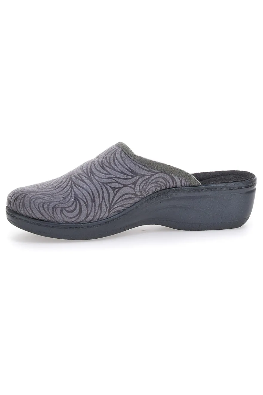 Pantofole grigie con fantasia circolare INBLU 76 LY