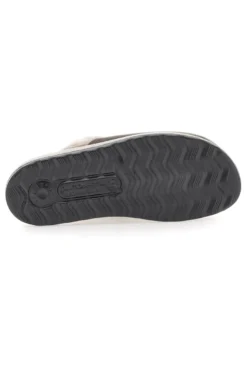 Pantofole marroni con bordo in pelo e suola comfort Fly Flot 90510X20PM