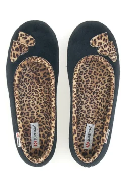 Pantofole Nere Animalier Superga 41598