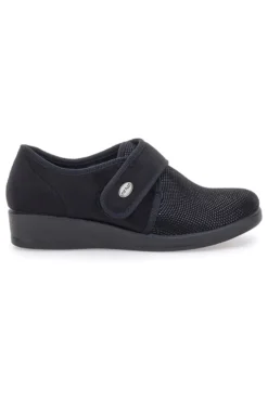 Pantofole nere chiuse con velcro FLY FLOT 38865