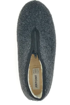 Pantofole nere con cerniera Jerpoint CA249