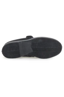 Pantofole nere con chiusura a strappo Antica pantofoleria 58