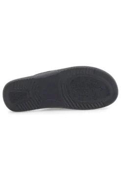 Pantofole nere con inserti a quadri e plantare anatomico Inblu 17 DG