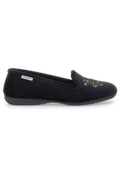 Pantofole Nere con Soletta Estraibile e Suola in Gomma Superga 10272