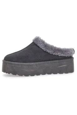 Pantofole Stivaletti con Pelo Grigie Con Platform Pittarello Love 1913