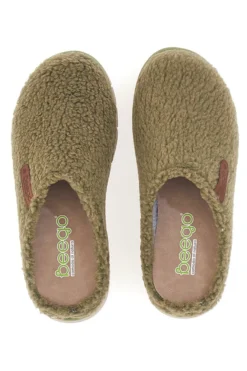 Pantofole teddy verdi Beego 7485