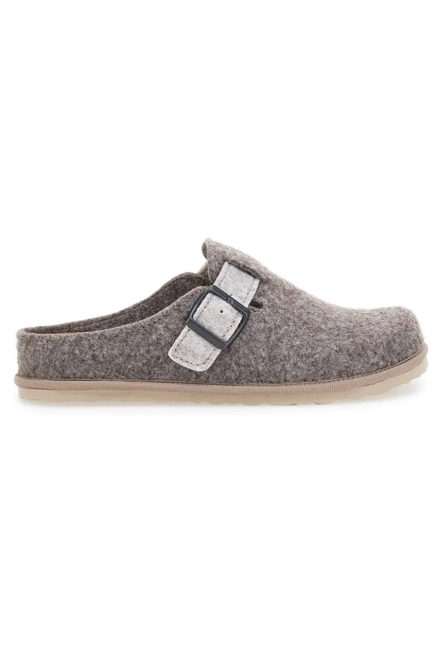 Pantofole Tortora con fibbia e sottopiede estraibile INBLU 38 cs