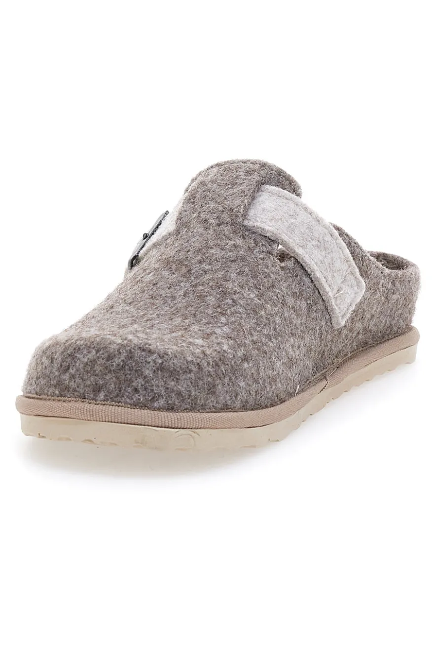 Pantofole Tortora con fibbia e sottopiede estraibile INBLU 38 cs
