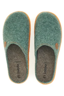 Pantofole verdi con bordo arancione INBLU 39 CS